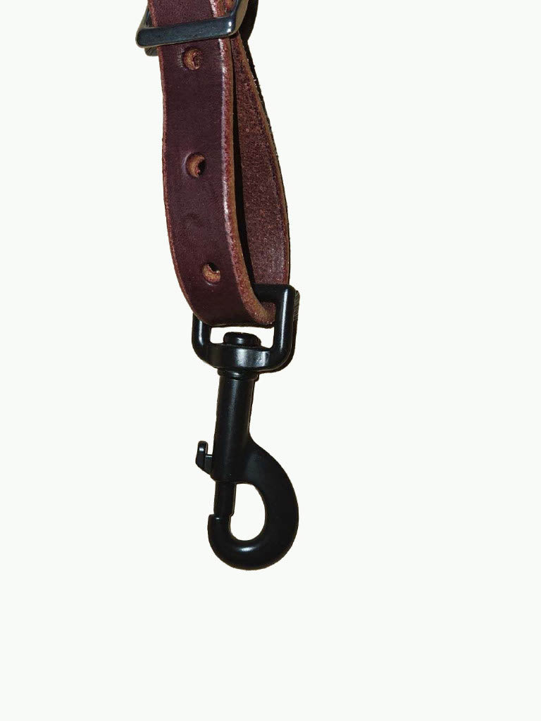 BC221-1_Breast Collar Prairie Floral Buckle With Keeper With Copper Accents on Plain Chestnut Leather