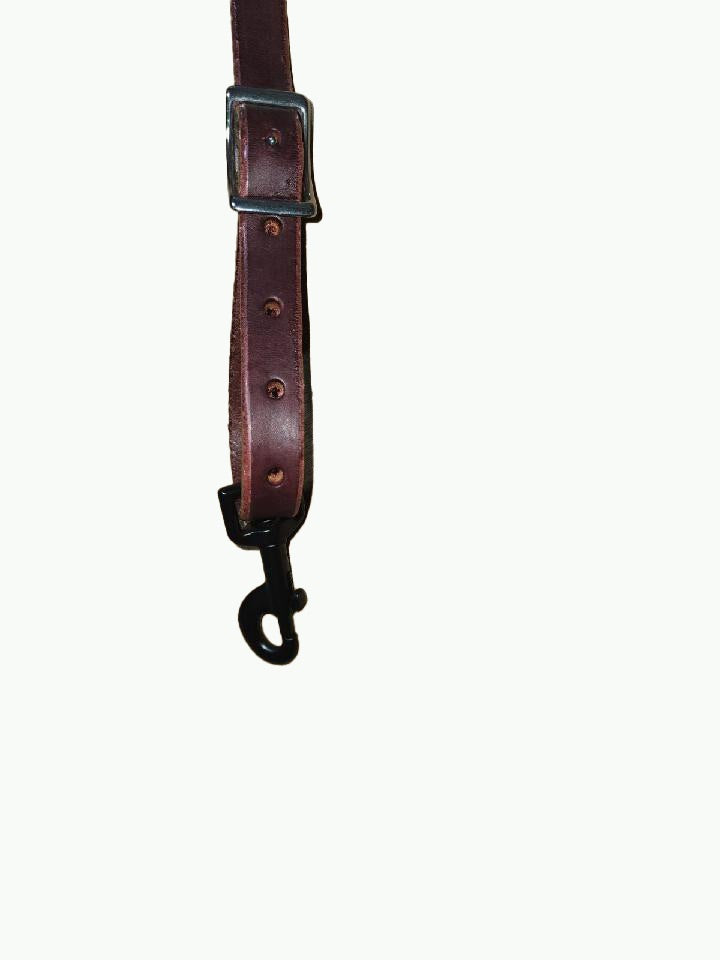 BC231-1_Breast Collar Western Rose Buckle With Gold Rope Edge and Copper Color Accents on Plain Chestnut Leather