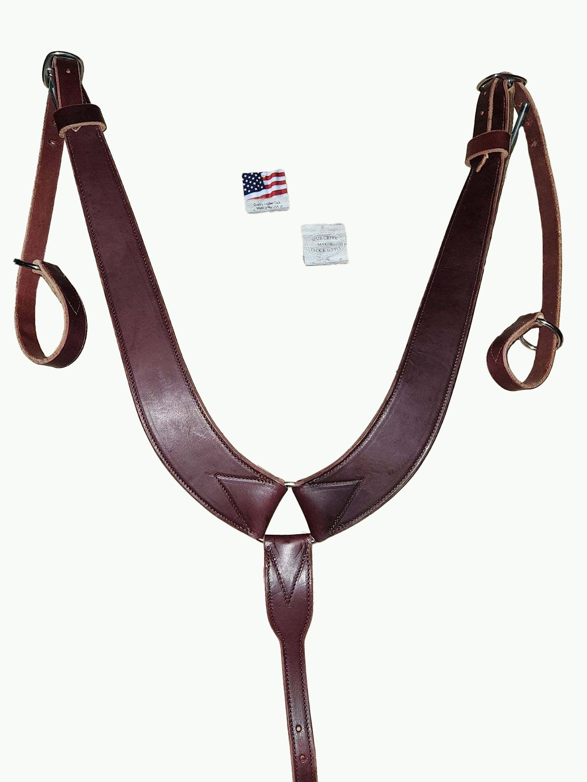 BC238-1_Breast Collar Chestnut Leather Pulling Collar