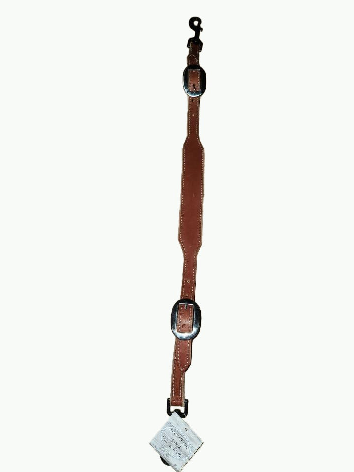 MI276-3_Natural Oil Leather Wither Strap With Stainless Steel Cart Buckle