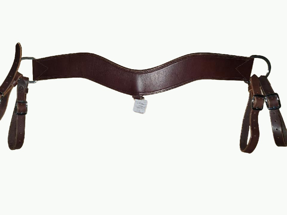 BC239-2_Breast Collar Chocolate Leather Tripping Collar 3 Inch Wide Leather