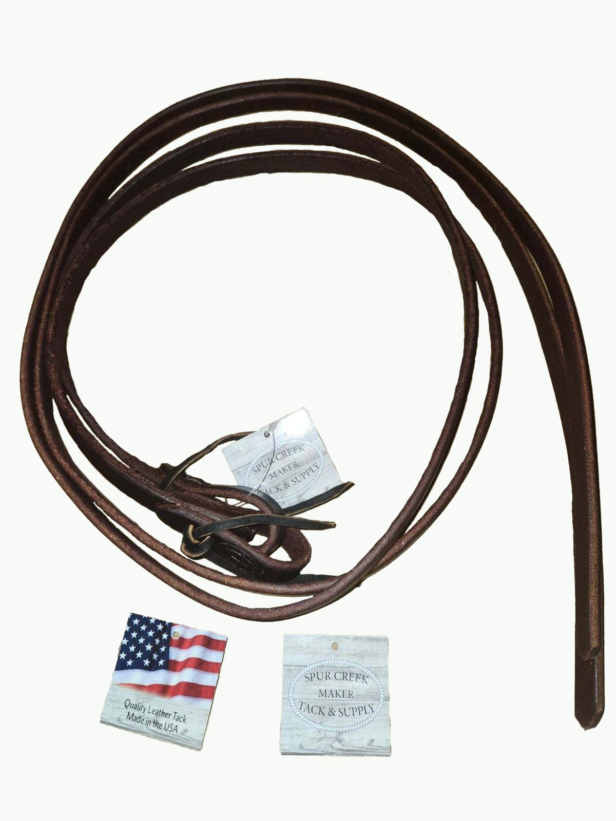 R265-1_Harness Leather Pony Split Reins 5-Eighths Inch Wide 6 Foot Long