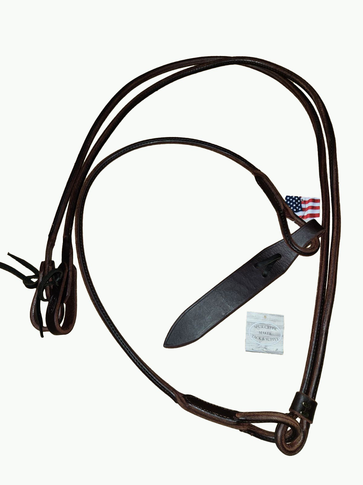 R263-1_Hot Oil Rolled Harness Leather Romel Reins