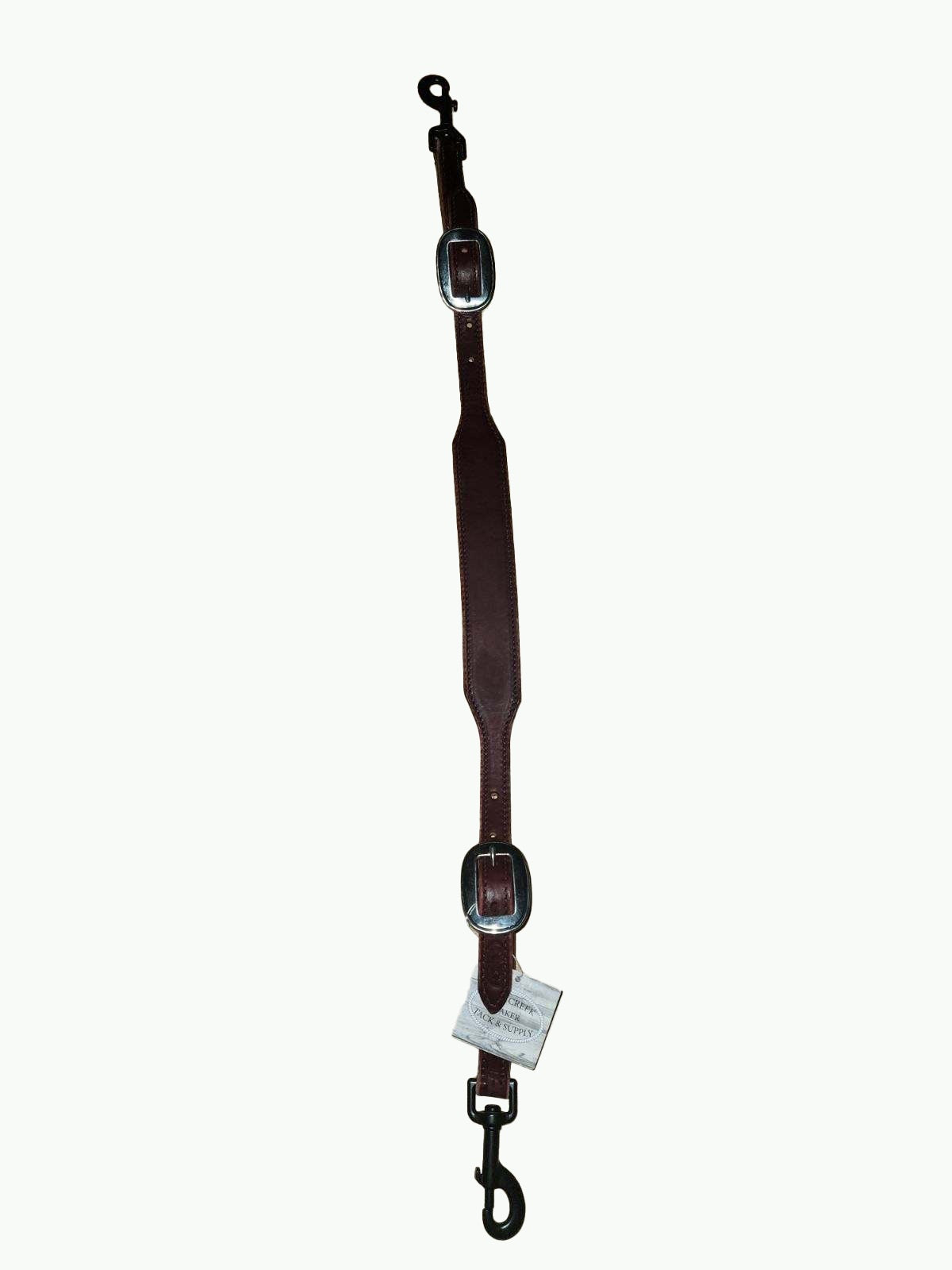 MI275-1_Chestnut Leather Wither Strap With Horse Shoe Brand Buckles