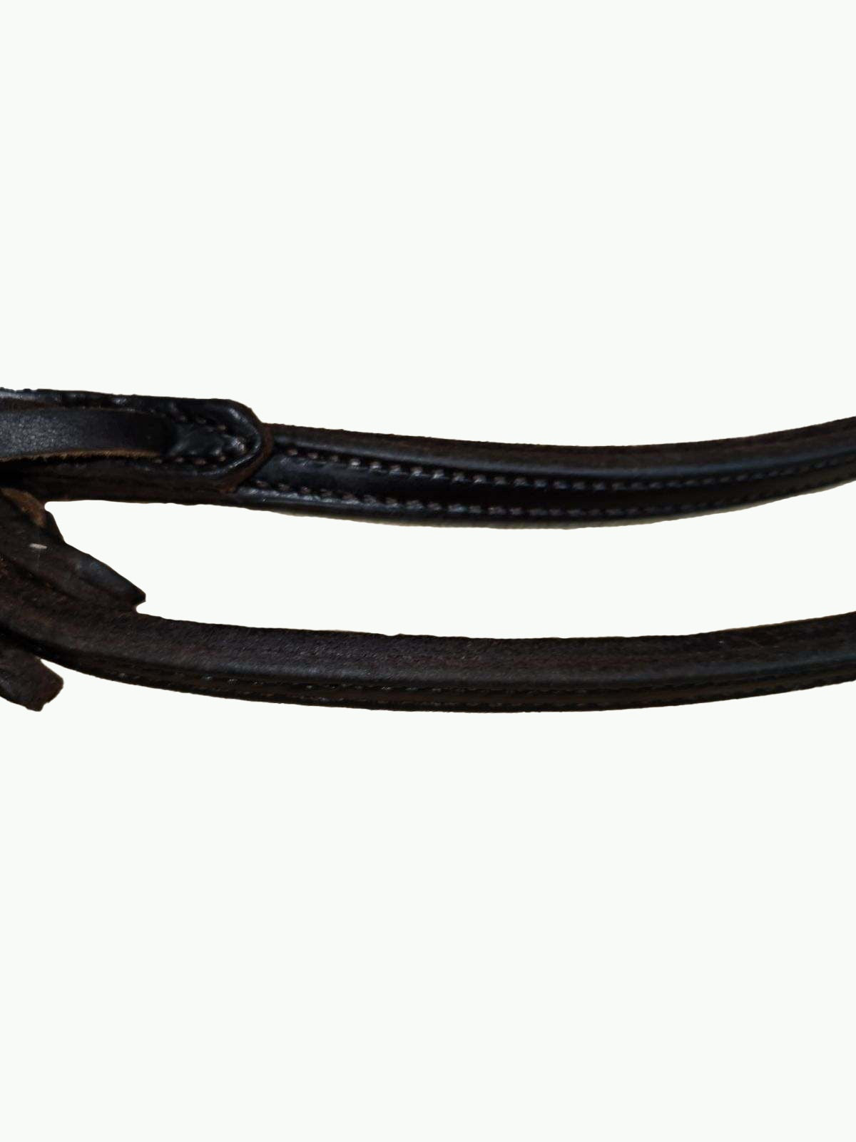 R262-2_Oiled Double Stitched Harness Leather Reins 5-Eighths Inch Wide 8 Foot Long