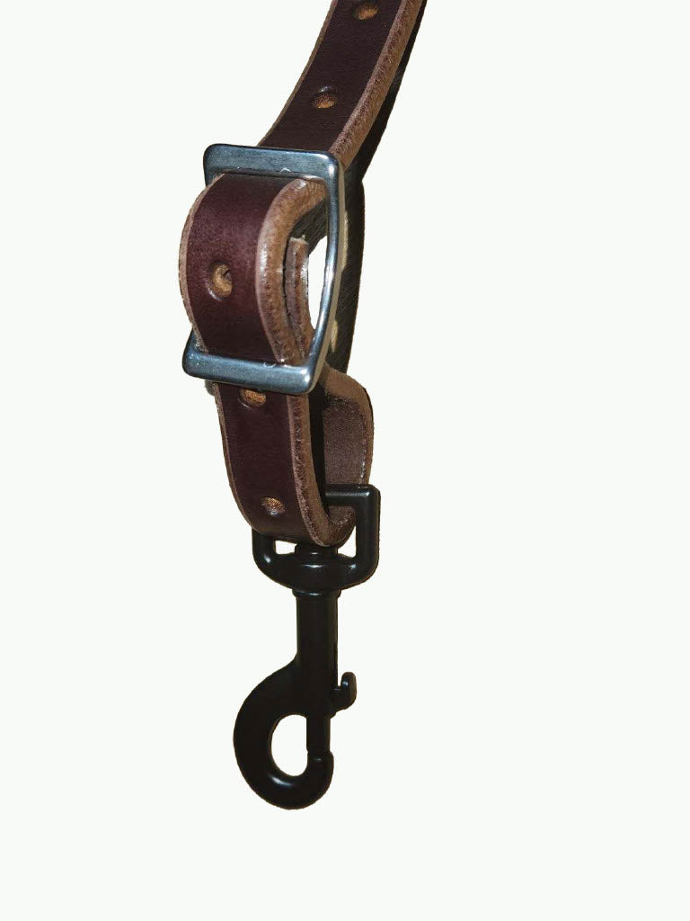 BC224-4_Breast Collar Frontier Buckle With Floral Copper Accents on Basket Stamp Chocolate Leather