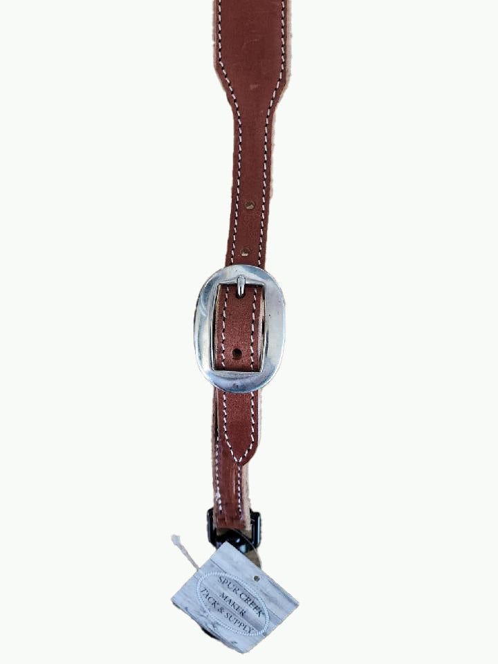 MI276-3_Natural Oil Leather Wither Strap With Stainless Steel Cart Buckle