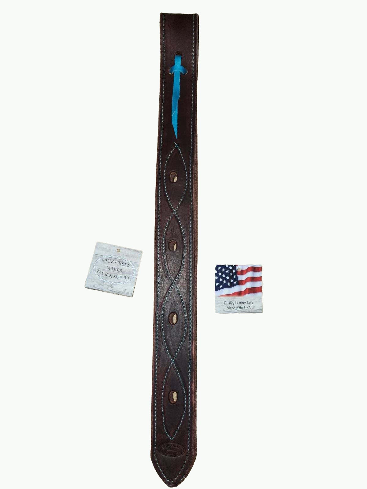 MI280-2_Heavy Duty Horse Size Off Billet With Teal Stitching