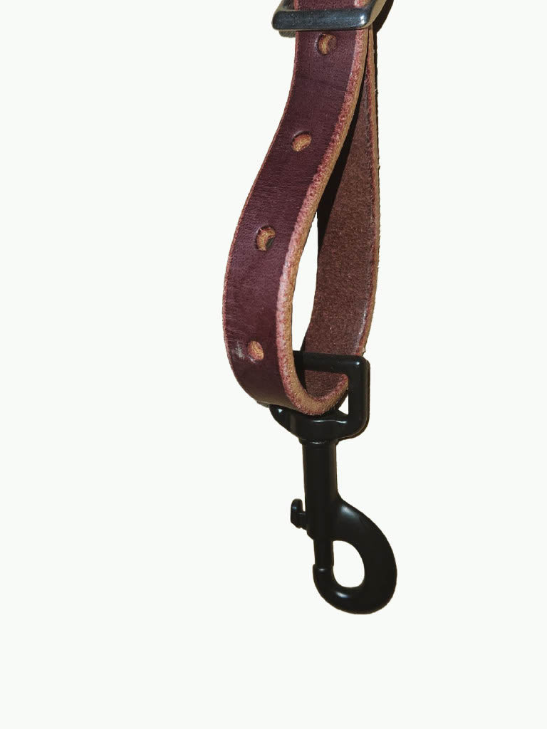 BC224-2_Breast Collar Frontier Buckle With Floral Copper Accents on Basket Stamp Chestnut Leather