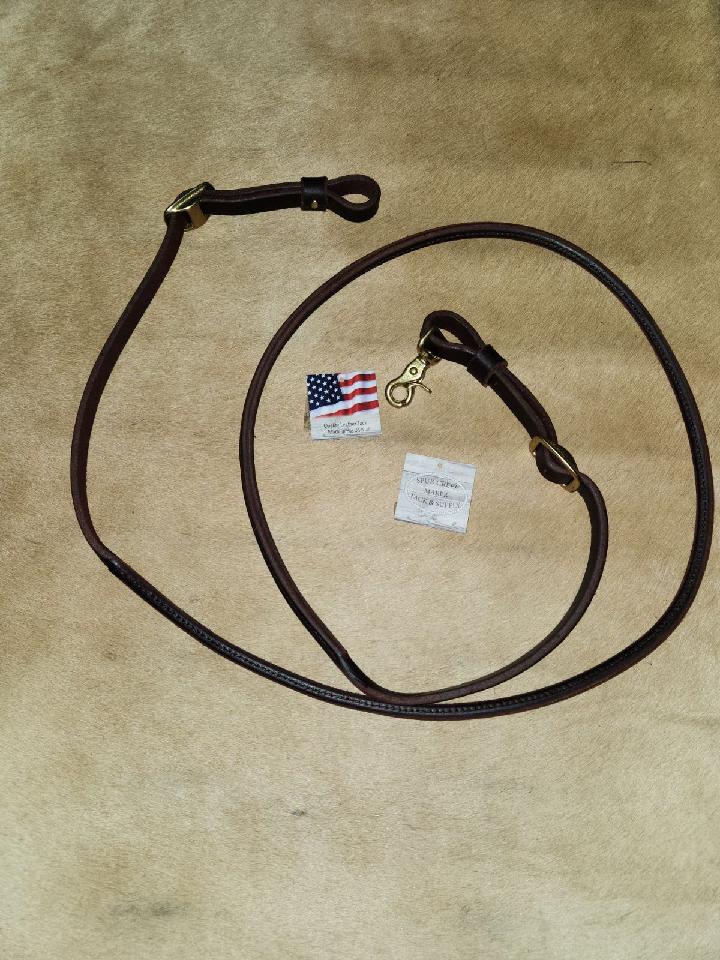 Premium Hot Oil Round Roping Rein with Snap main image 1
